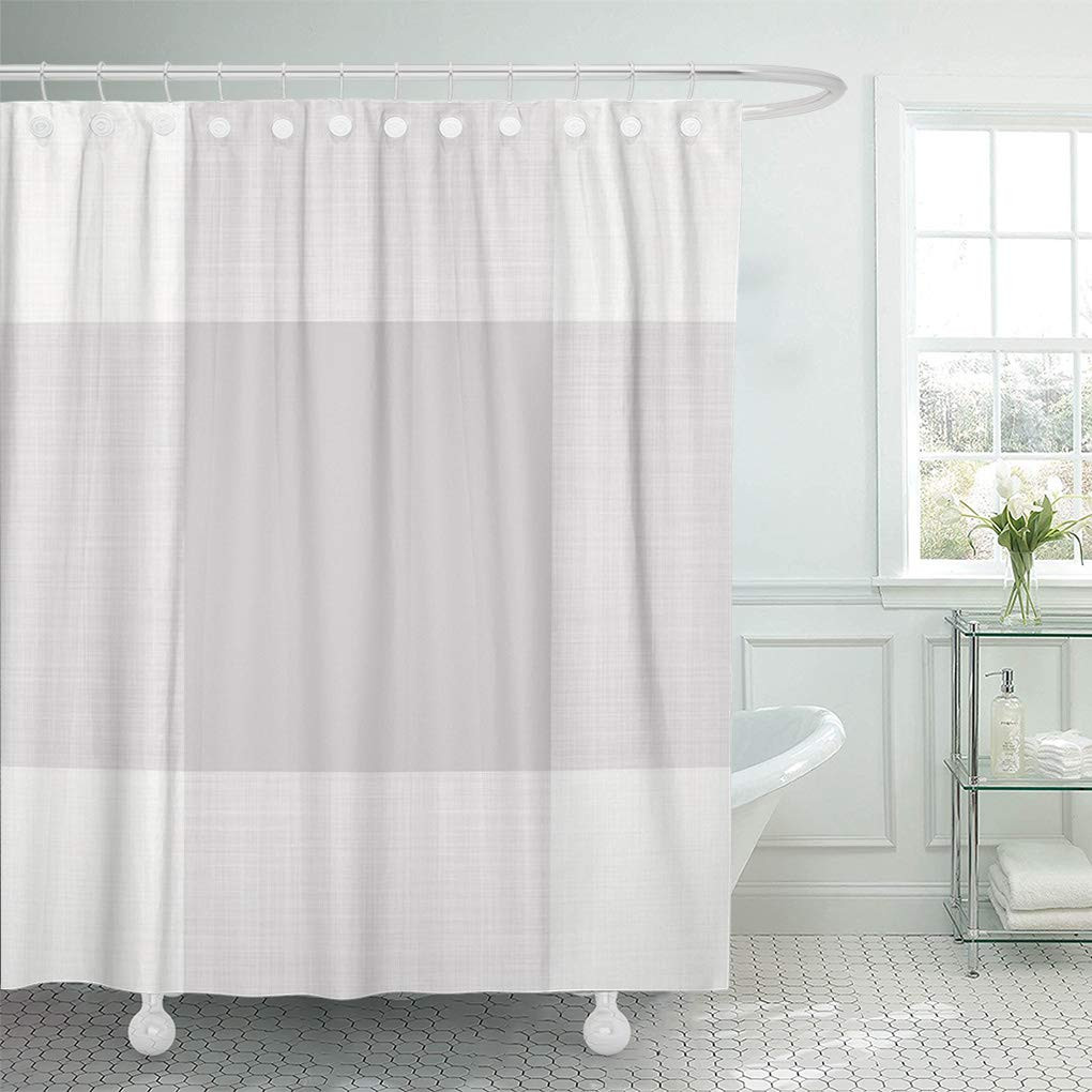 Shower Curtain For Gray Bathroom
 CYNLON Modern Farmhouse Gray Buffalo Bathroom Bath Plaid