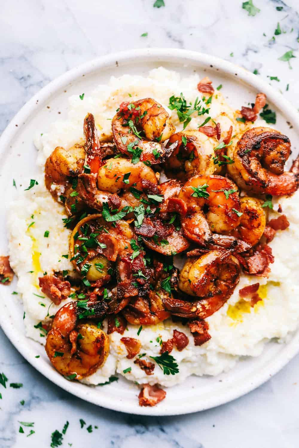 Shrimp And Grits Breakfast
 Cajun Garlic Shrimp and Grits