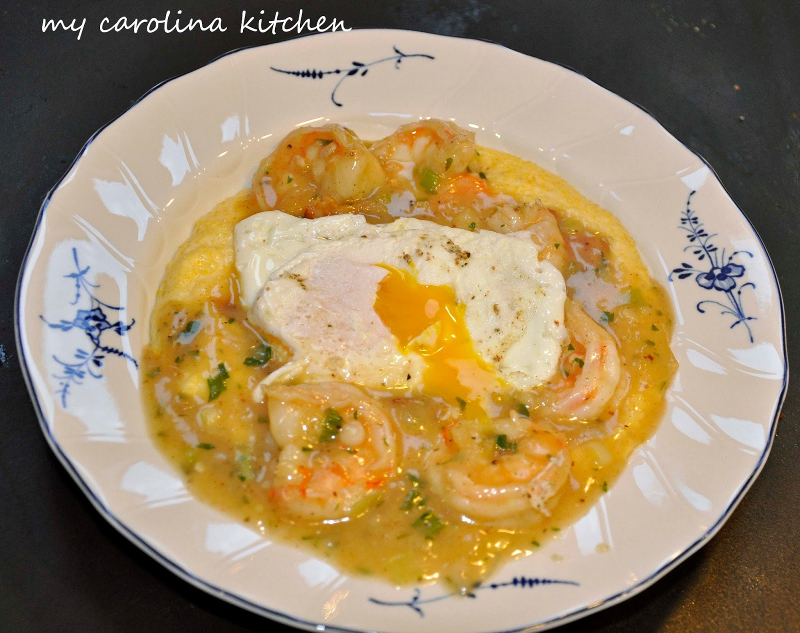 Shrimp And Grits Breakfast
 My Carolina Kitchen Breakfast with friends – part of the