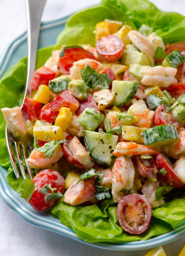 Shrimp Avocado Tomato Salad
 Shrimp Avocado Tomato Salad iFOODreal Healthy Family