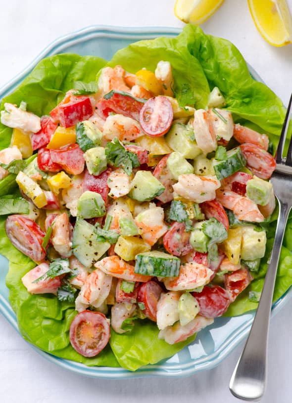 Shrimp Avocado Tomato Salad
 Shrimp Avocado Tomato Salad iFOODreal Healthy Family