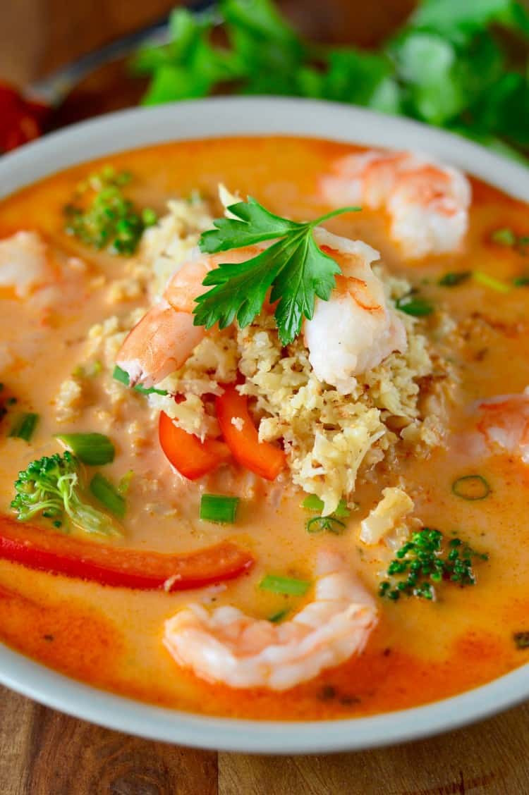 Shrimp Curry Soup
 Coconut Red Curry Shrimp Soup Guest Blog by Real Food