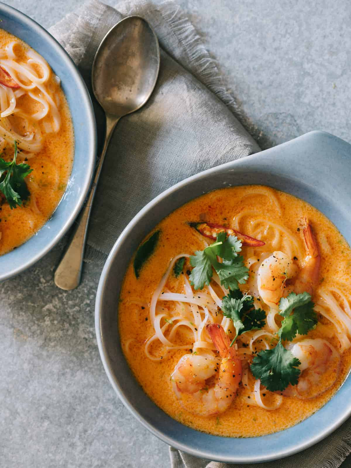 Shrimp Curry Soup
 Spicy Red Curry and Coconut Noodle Soup with Shrimp