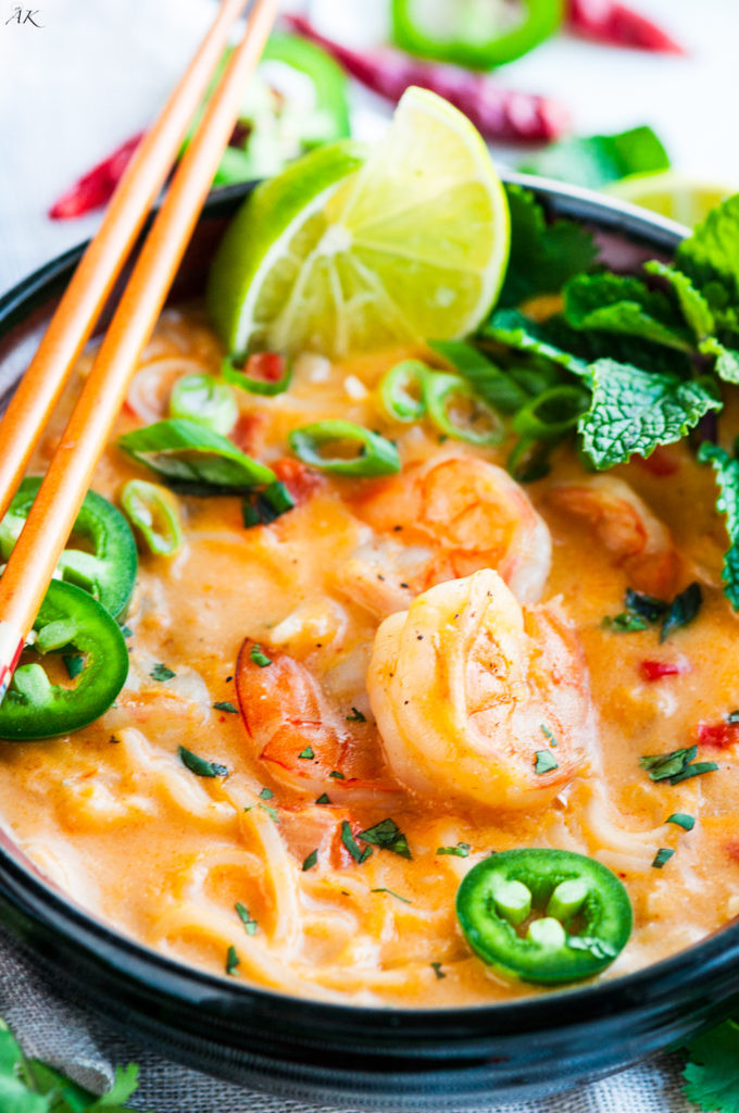 Shrimp Curry Soup
 Thai Coconut Curry Shrimp Noodle Soup Aberdeen s Kitchen