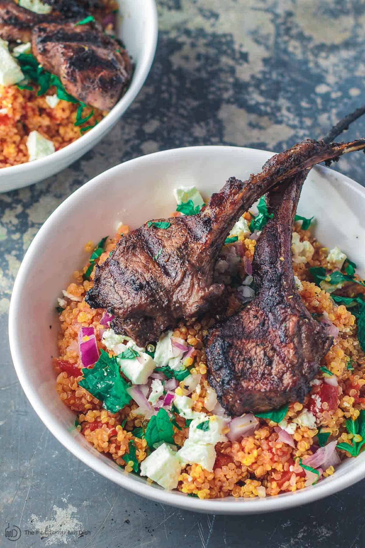 Side Dishes For Lamb Chop
 Mediterranean Grilled Lamb Chop Recipe with Tomato Mint Quinoa