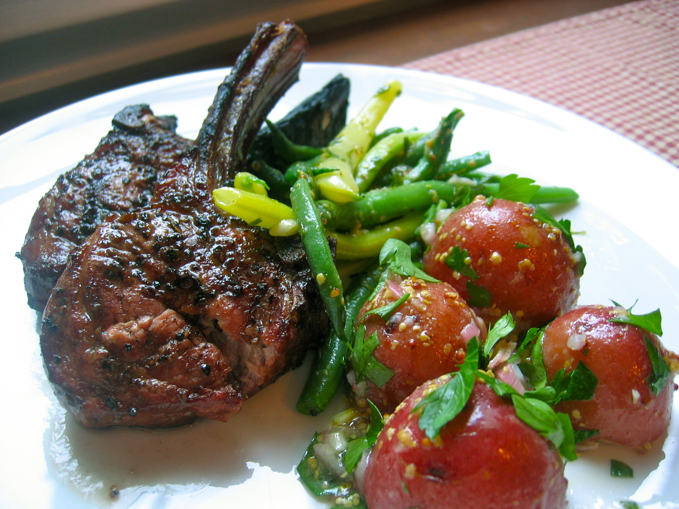 Side Dishes For Lamb Chop
 Grilled Lamb Chops with Tarragon Beans and Baby Red Potato