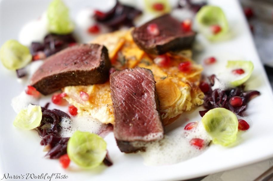 Side Dishes For Venison
 Fillet of Venison on Sweet Potato Gratin Brussels Sprouts