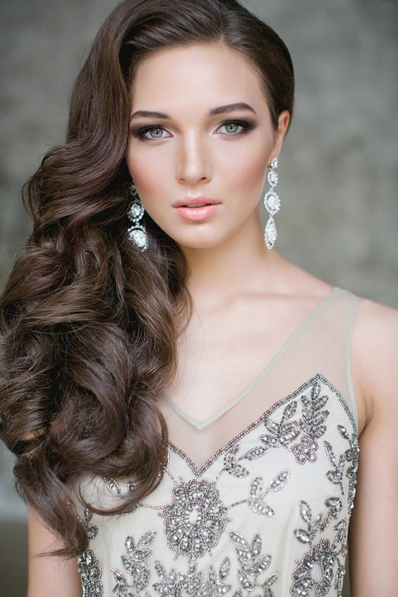 Side Hairstyles For Weddings
 elegant side swept curls nothing else needed