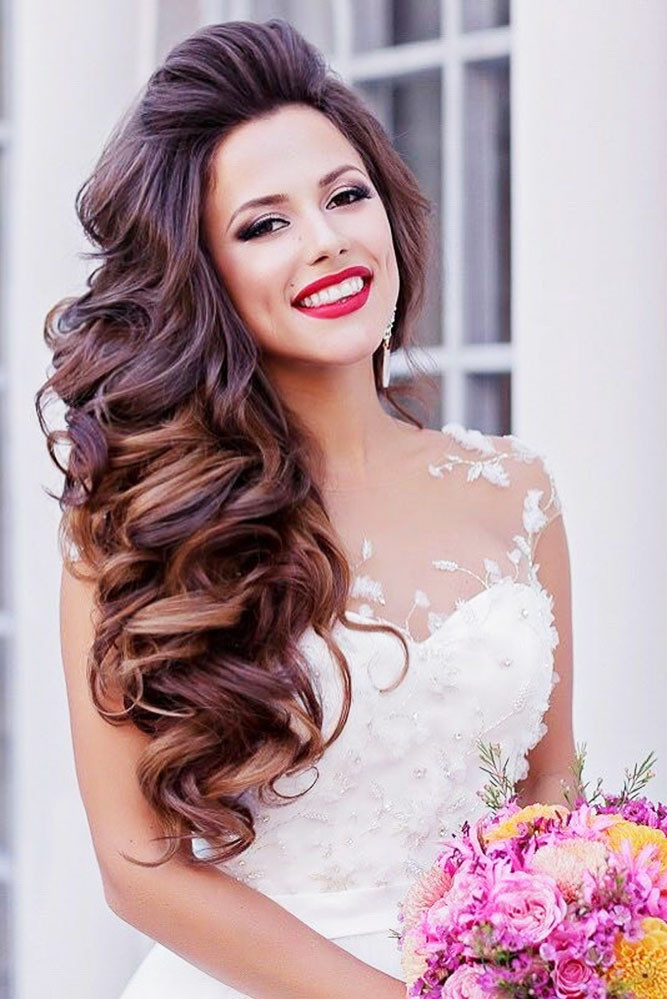 Side Wedding Hairstyle
 30 EXQUISITE WEDDING HAIRSTYLES WITH HAIR DOWN My