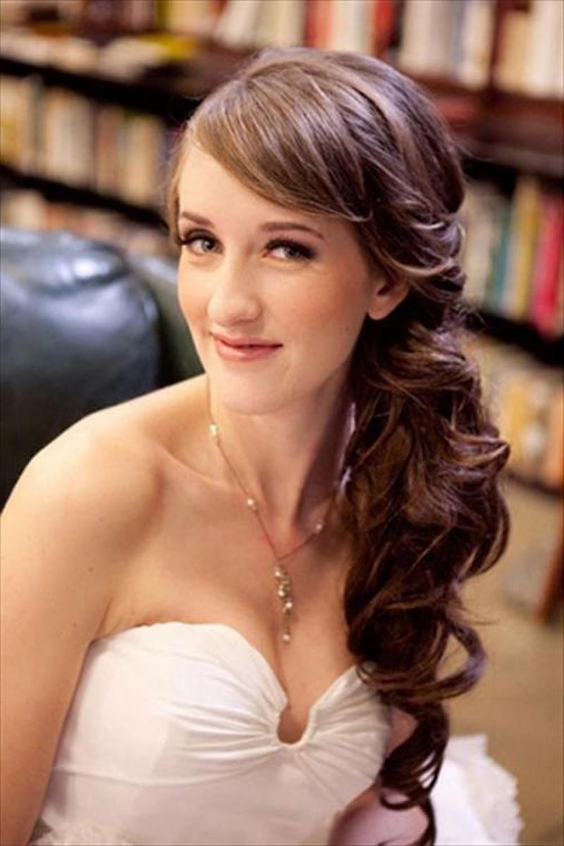 Side Wedding Hairstyle
 The Best Wedding Hairstyles With Bangs ViewKick