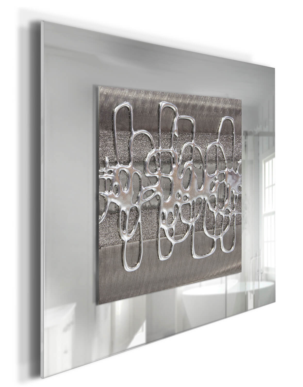 Silver Bathroom Wall Decor
 Luxury Bathroom Art Grey I Silver Wall Art