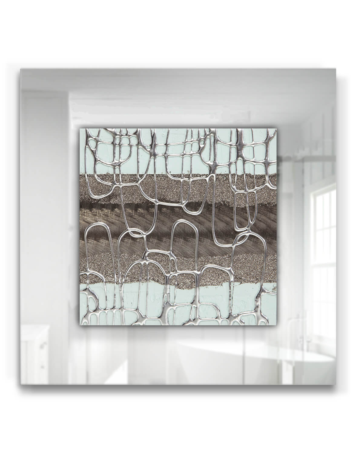 Silver Bathroom Wall Decor
 Luxury Bathroom Art Aqua II Silver Wall Art