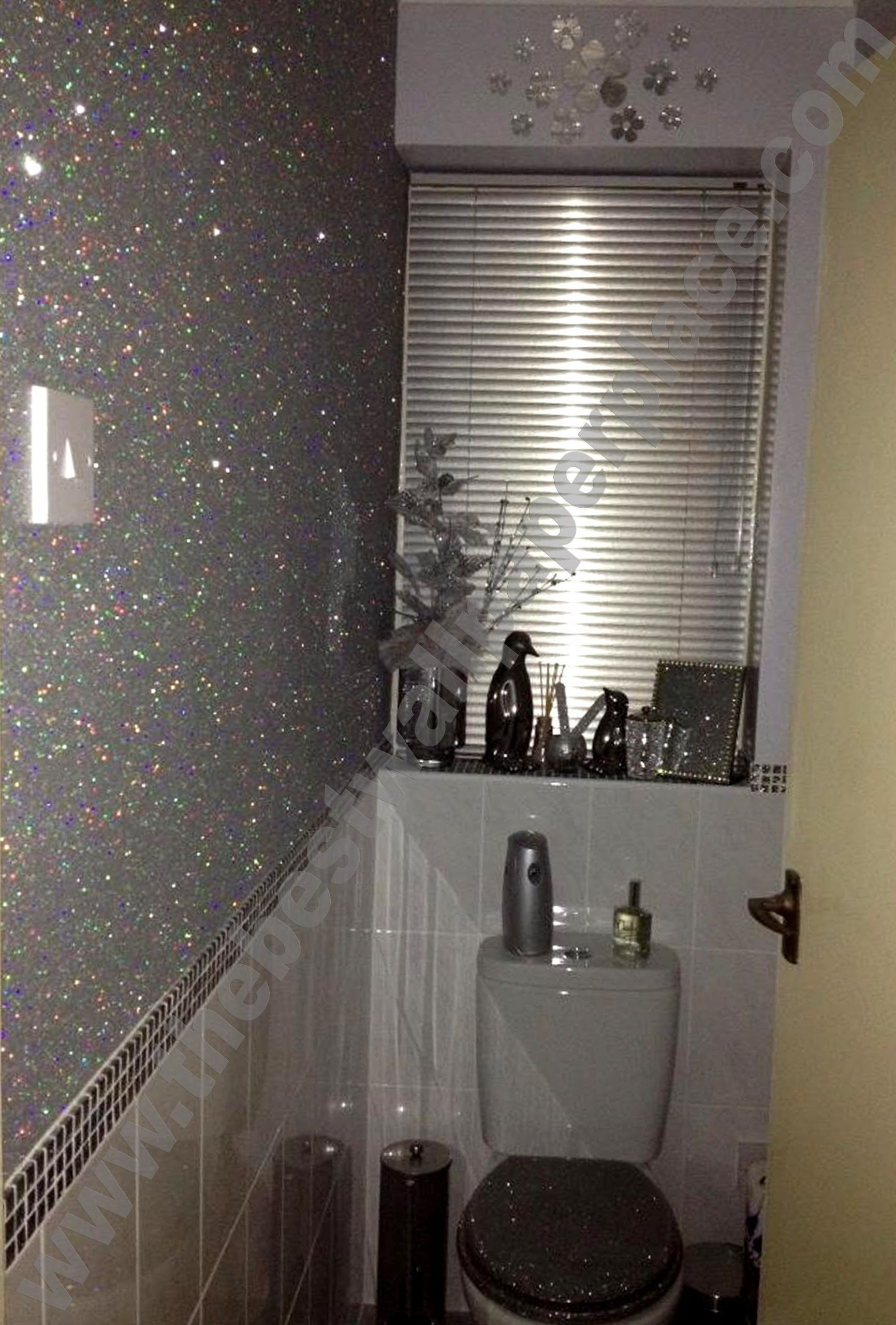 Silver Bathroom Wall Decor
 Stardust Shades of Silver Black Metallic Browse