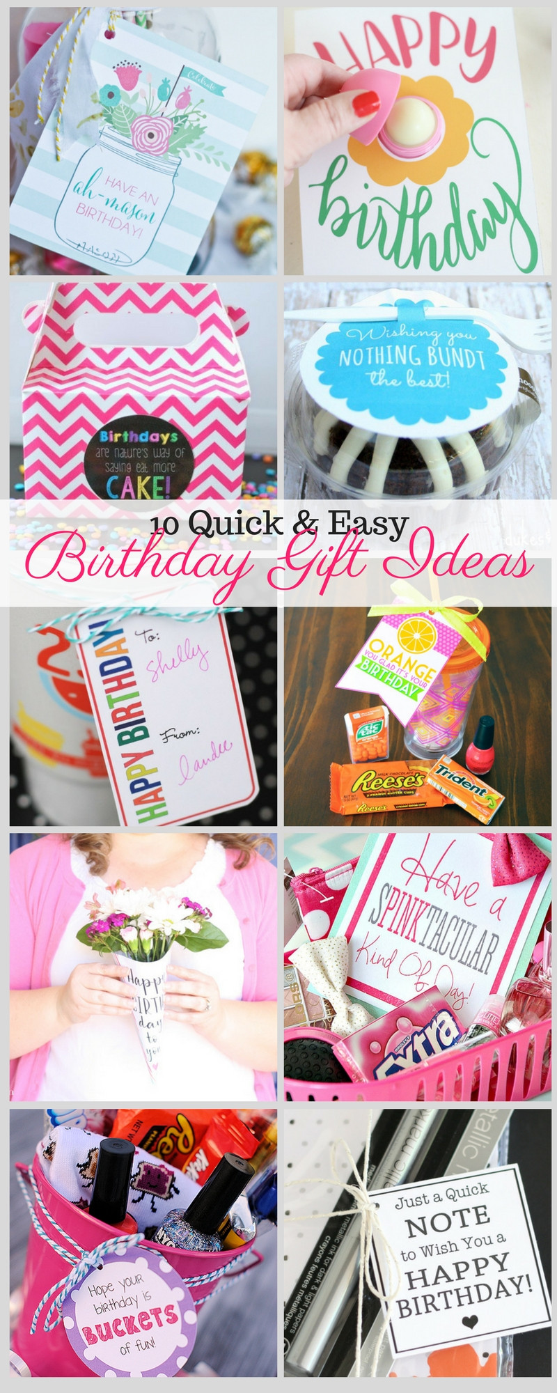 Simple Birthday Gift Ideas
 10 Quick and Easy Birthday Gift Ideas Liz on Call