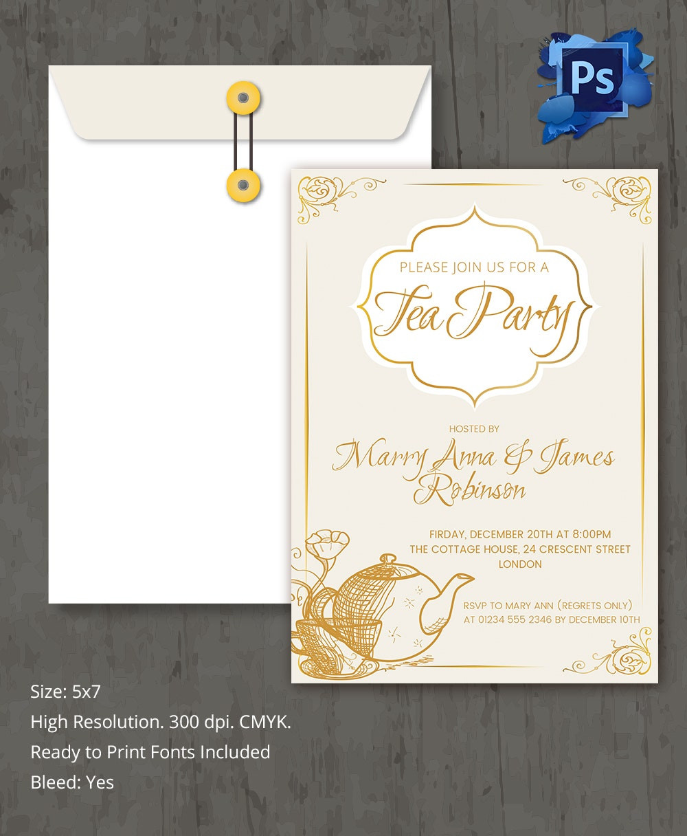 Simple Birthday Invitations
 Party Invitation Template – 31 Free PSD Vector EPS AI