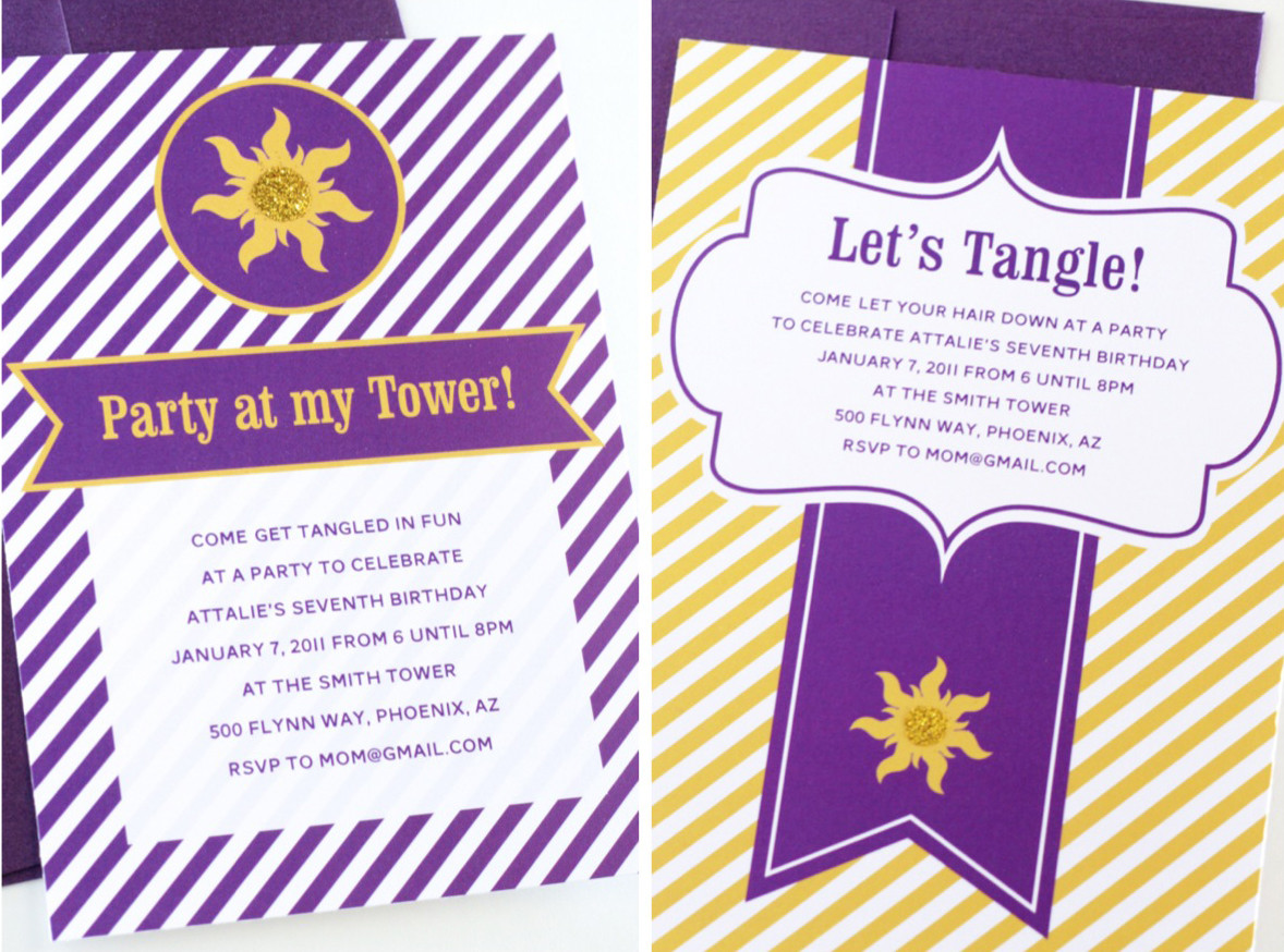 Simple Birthday Invitations
 Easy Tangled Party Invites Paging Supermom