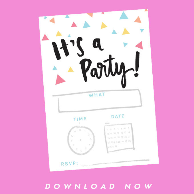 Simple Birthday Invitations
 It s a party FREE birthday invitation printable Fat