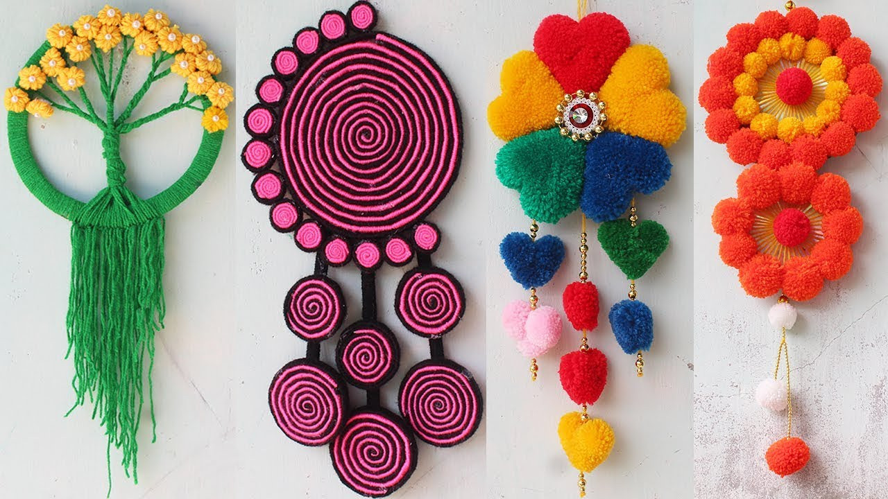 Simple Crafts For Adults
 6 Easy wall hanging craft ideas with wool