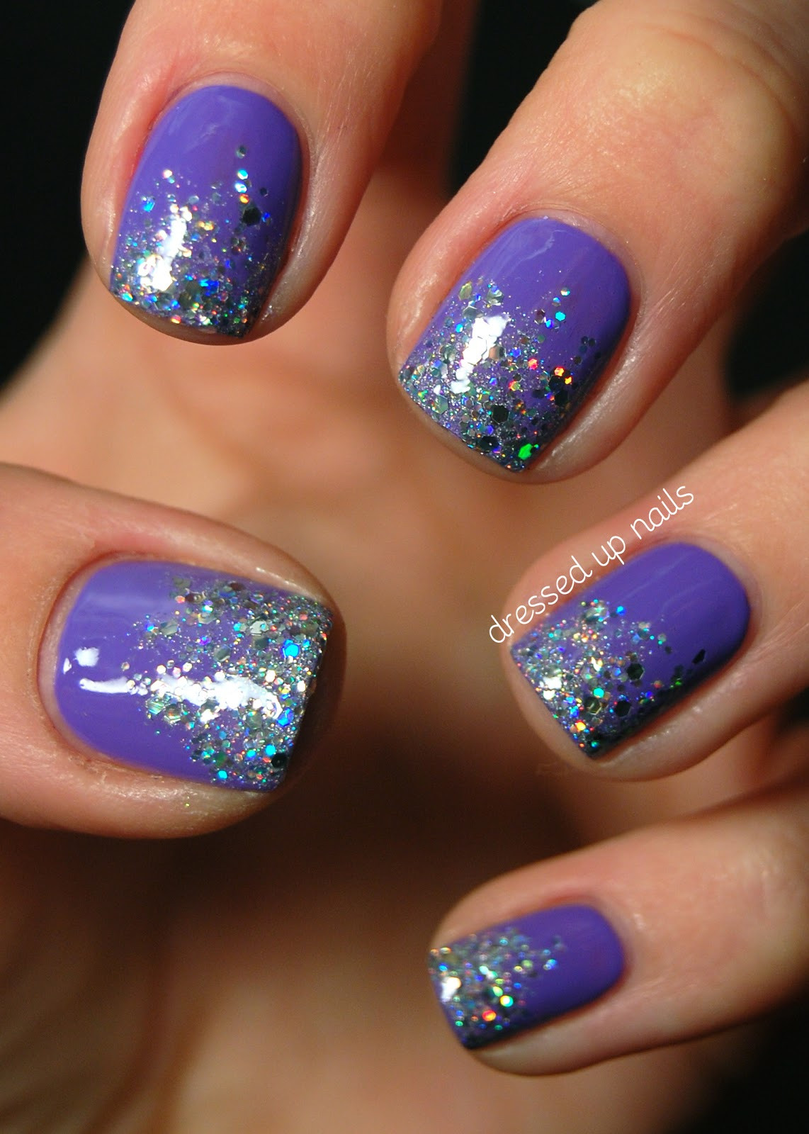 Simple Glitter Nails
 Be Fun and Fabulous with this Top 50 Glitter Ombre Nails