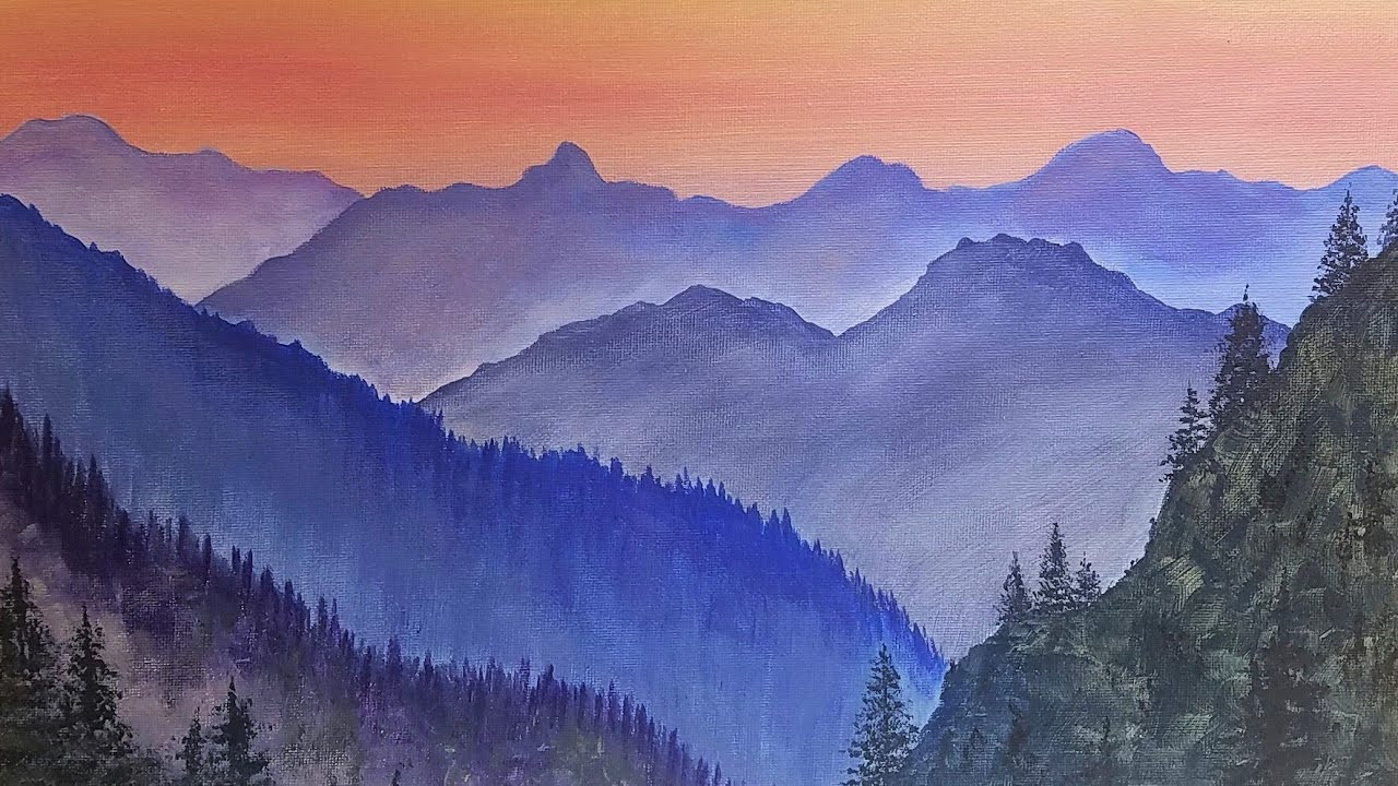 Simple Landscape Paintings
 Simple Mountain Landscape Acrylic Painting Tutorial LIVE
