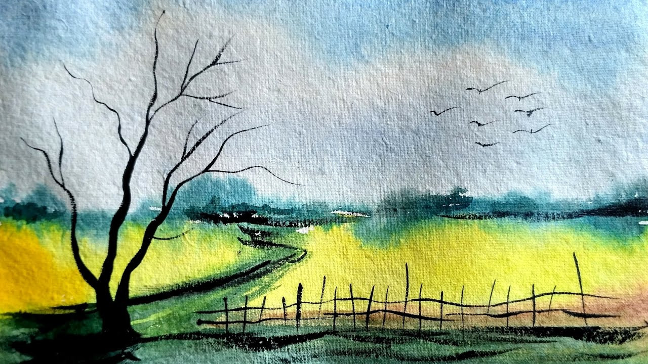 Simple Landscape Paintings
 Simple and Easy Landscape in watercolor