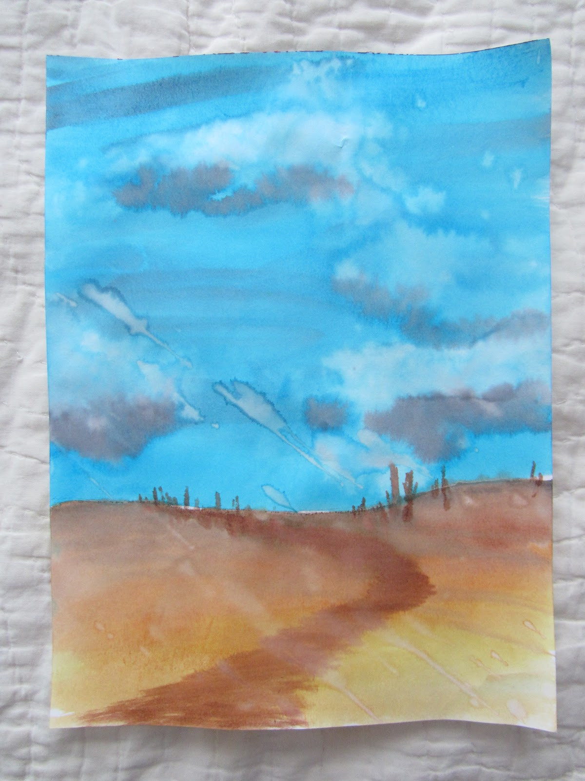 Simple Landscape Paintings
 The Unlikely Homeschool Art Lesson Easy Watercolor