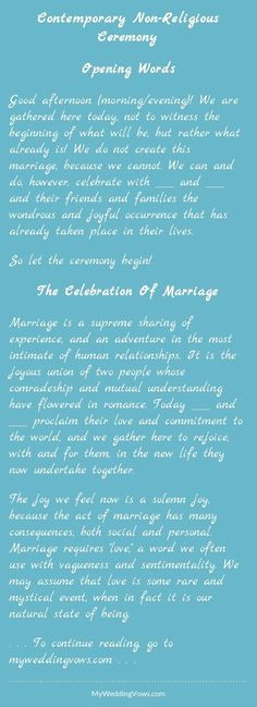 Simple Wedding Vows Non Religious
 16 Best Non religious wedding vows images