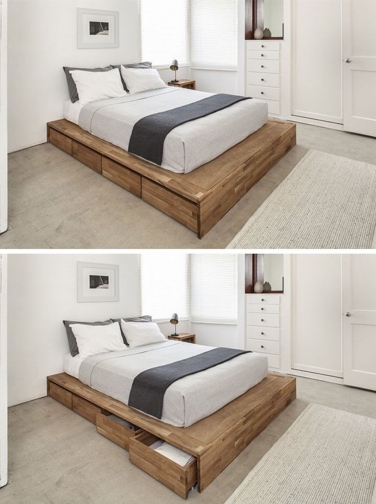 Simple Wooden Bed Frame DIY
 15 Bedroom Designs With DIY Bed Frames