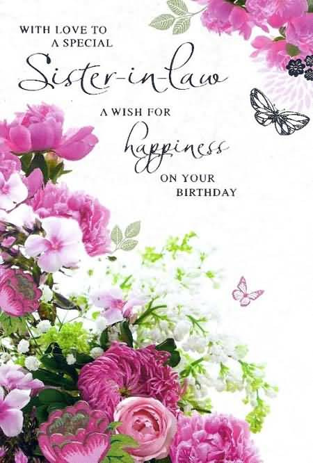 Sister In Law Birthday Card
 50 Best Happy Birthday Sister in Law and Quotes