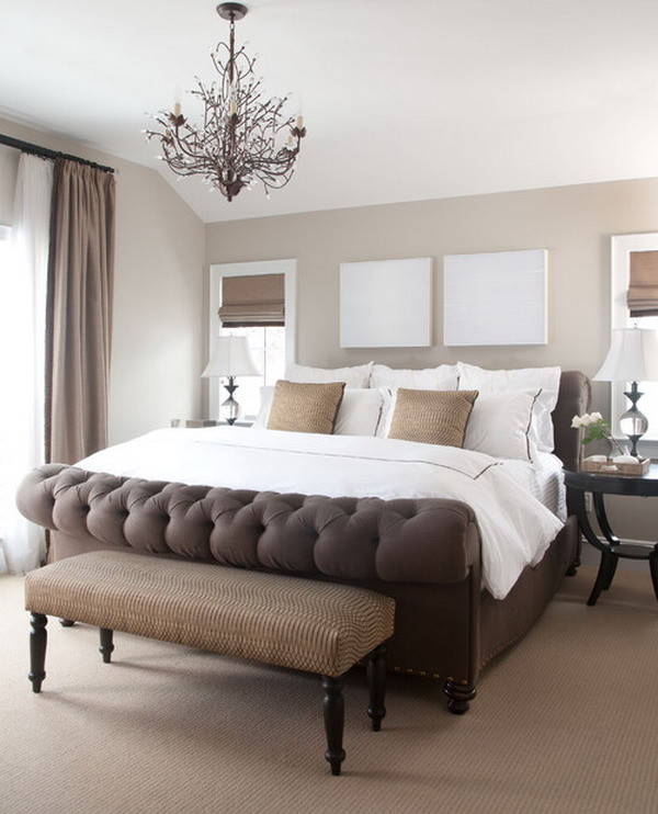 Size Of A Master Bedroom
 Master Bedroom with King Size Bed loving the tufted