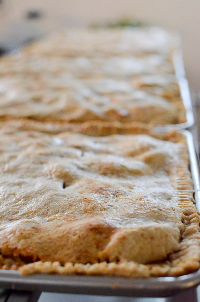 Slab Apple Pie
 The Church Cook Apple Slab Pie with Apple Glaze