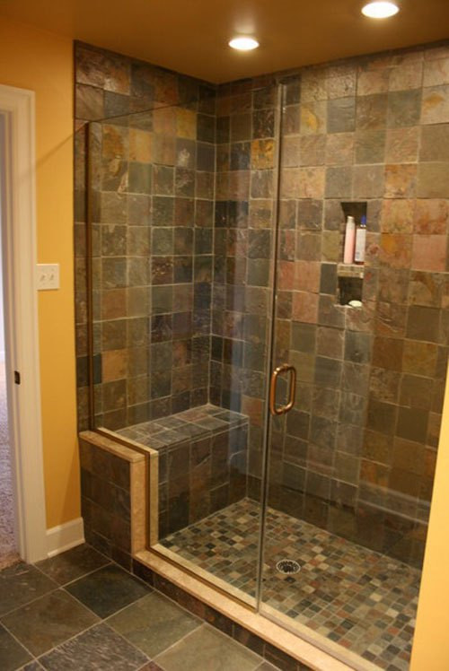 Slate Tile Bathroom
 30 of slate tile in bathroom shower