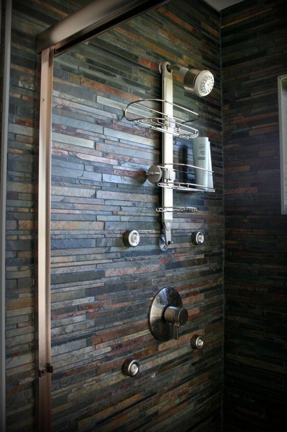 Slate Tile Bathroom
 25 Impressive Multi Colored Tile Bathroom Design Ideas