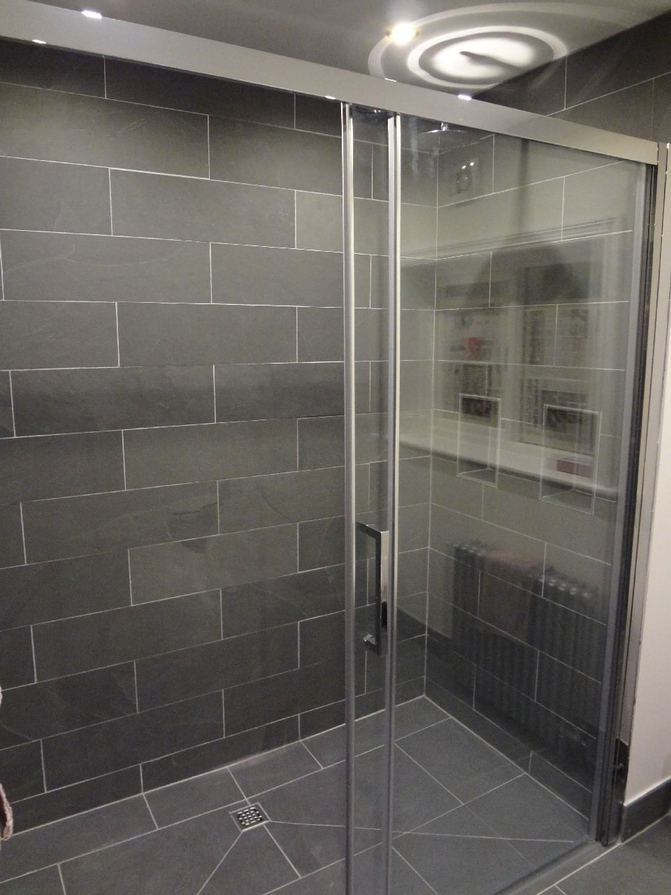 Slate Tile Bathroom
 Fantastic Bathrooms just finished in Grey Slate and