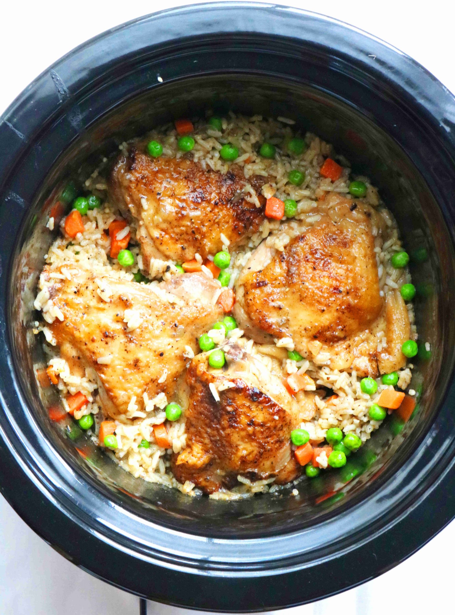Slow Cooker Chicken Thighs Rice
 Crockpot Chicken and Rice The Anthony Kitchen