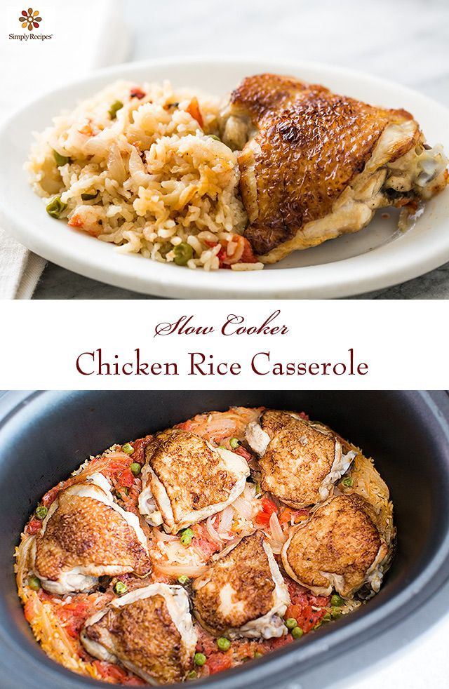Slow Cooker Chicken Thighs Rice
 Slow Cooker Chicken and Rice Casserole Recipe
