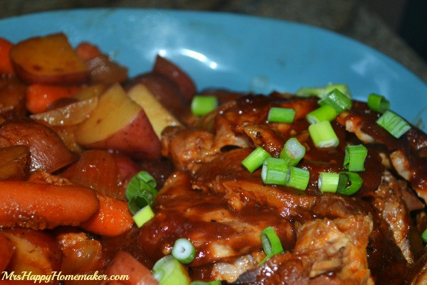 Slow Cooker Pork Chops Potatoes Carrots
 Crockpot Barbeque Pork Chops with Potatoes Carrots