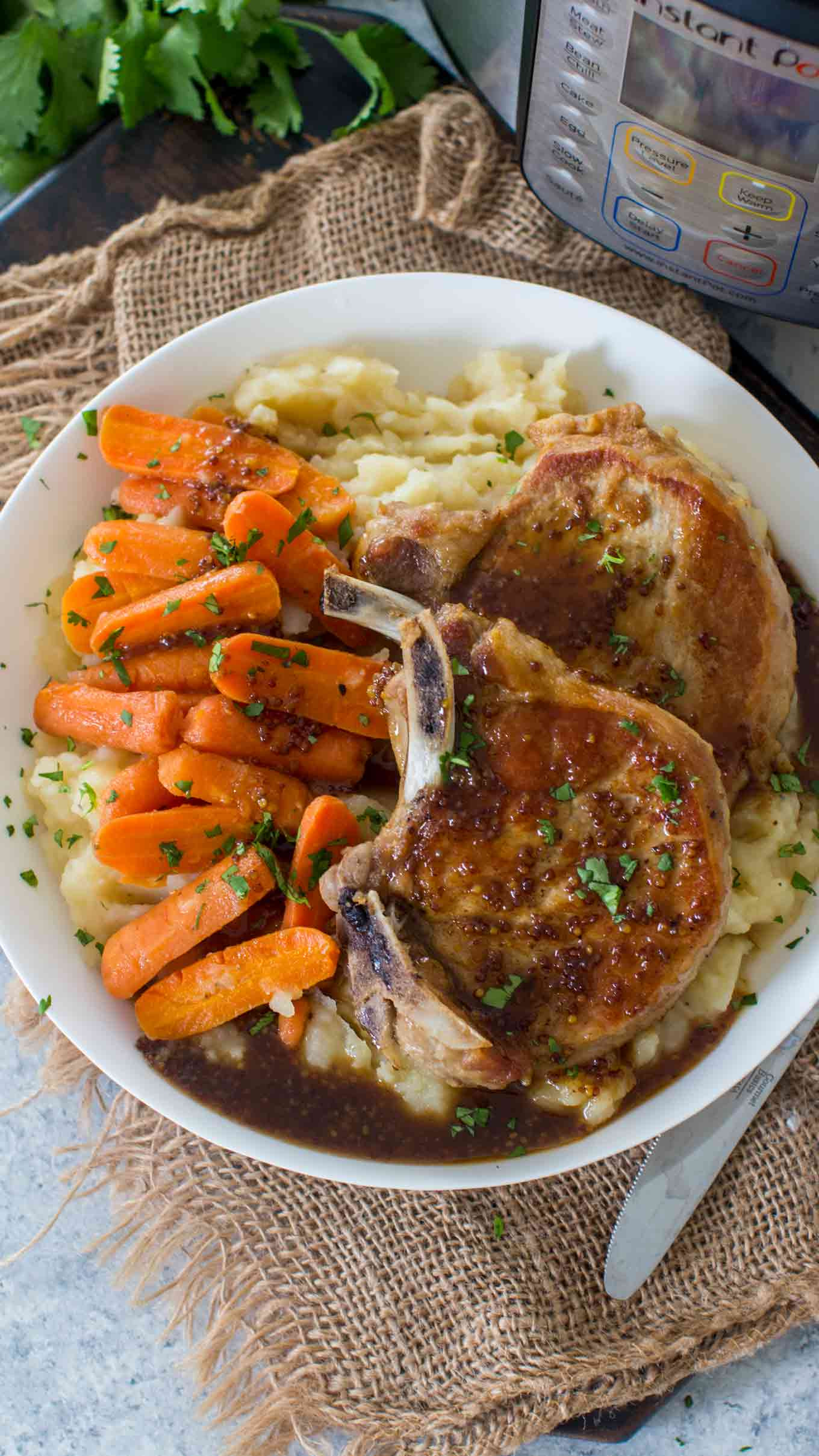 Slow Cooker Pork Chops Potatoes Carrots
 pressure cooker bone n pork chops baked potatoes and carrots