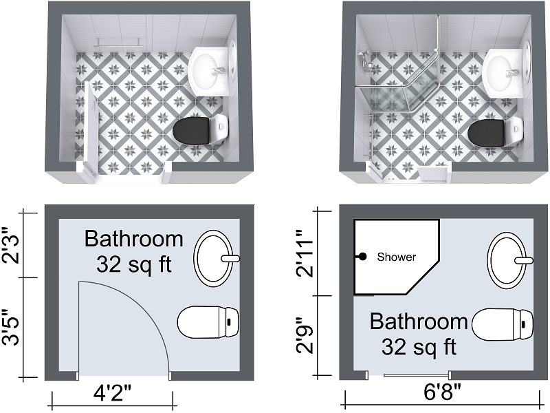 Small Bathroom Floor Plans
 RoomSketcher Blog