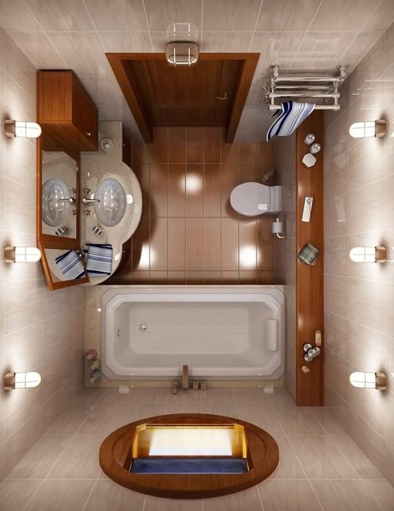 Small Bathroom Layout With Shower
 12 Space Saving Designs for Small Bathroom Layouts