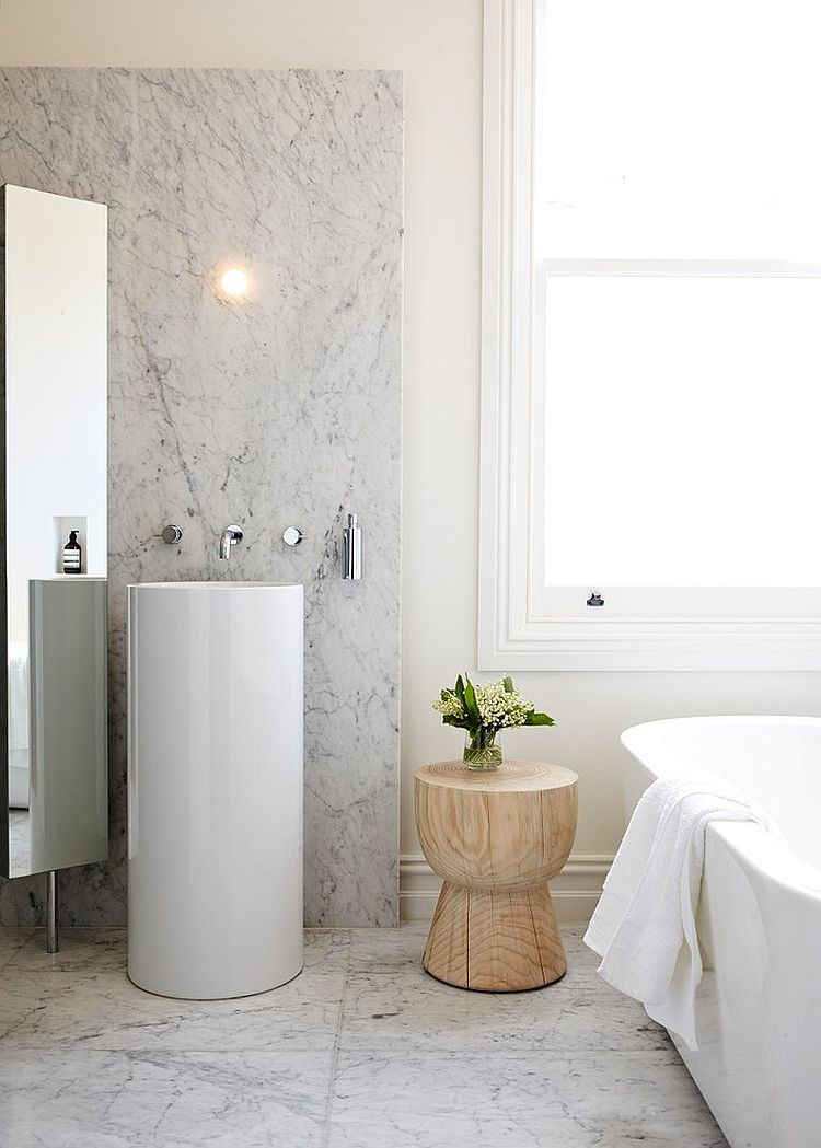 Small Bathroom Table
 Little Luxury 30 Bathrooms That Delight with a Side Table