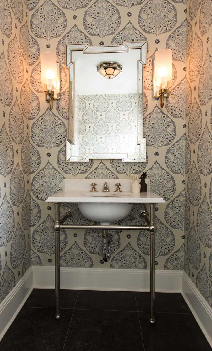 Small Bathrooms With Wallpaper