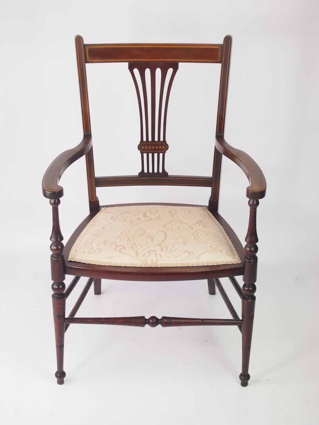 Small Bedroom Chairs
 Small Edwardian Open Armchair Bedroom Chair