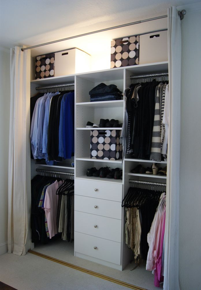 Small Bedroom Closet
 Custom Organized Master Closet