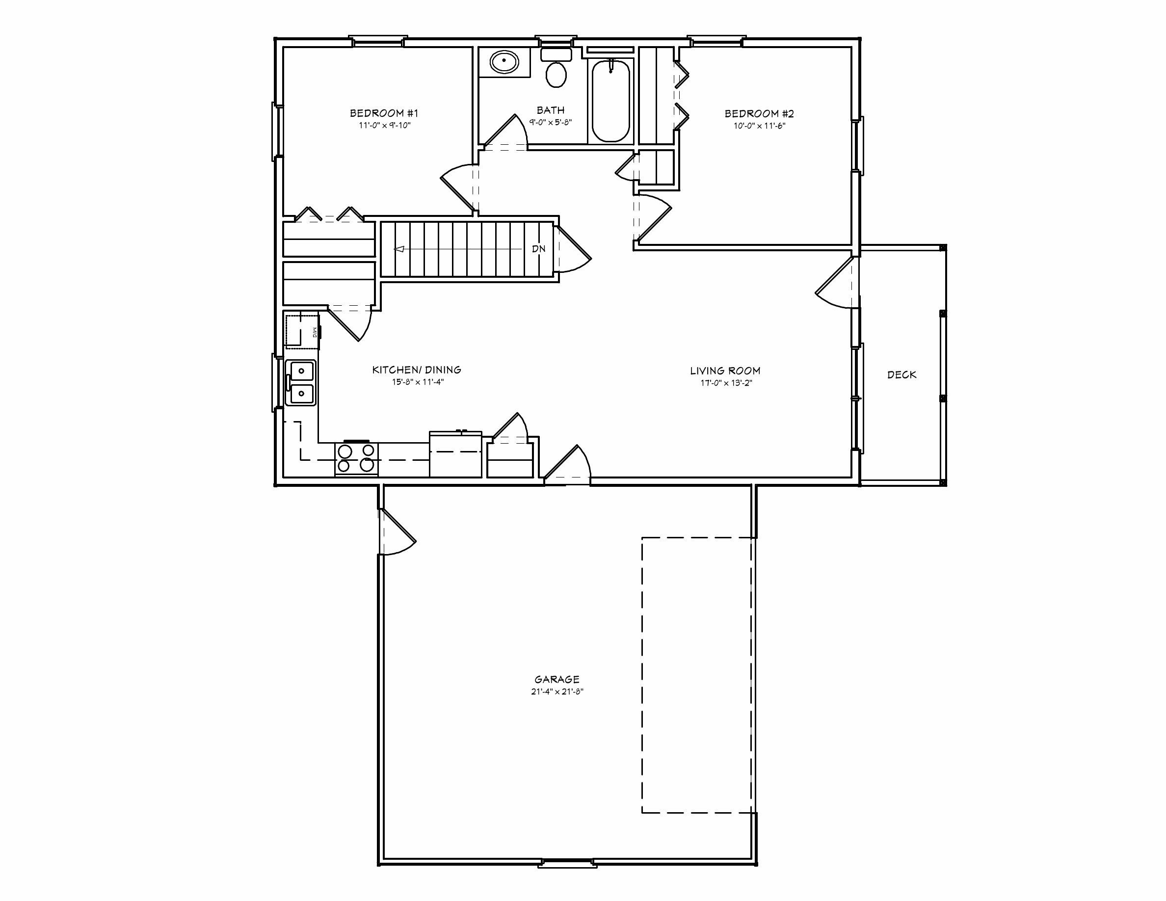 Small Bedroom Floor Plan
 Small House Plan D67 884 The House Plan Site
