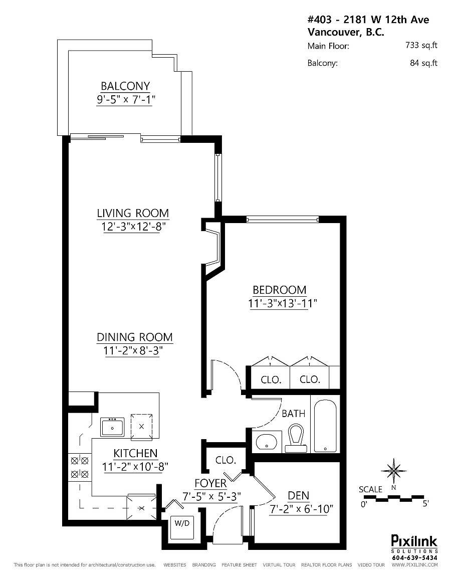 Small Bedroom Floor Plan
 Small Penthouse Apartment in Vancouver with a Space Saving