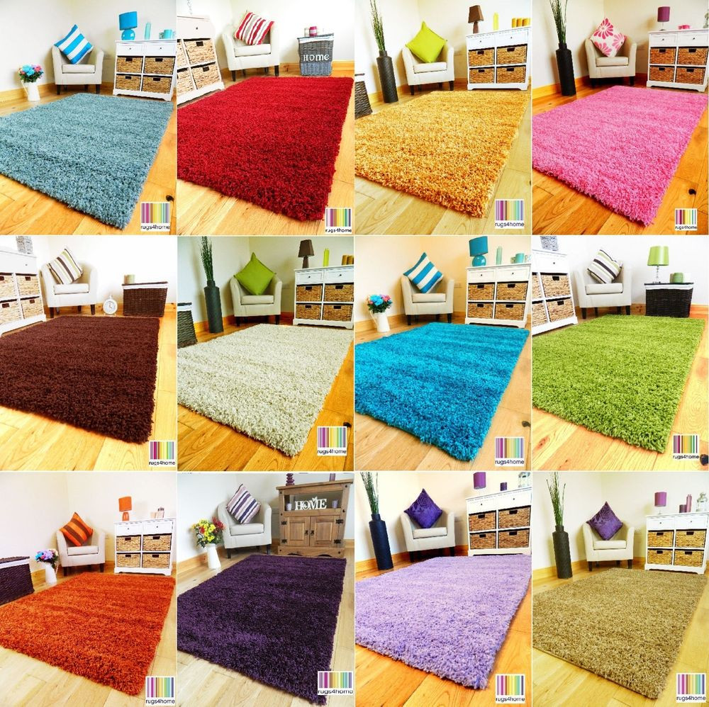 Small Bedroom Rugs
 SMALL XX LARGE THICK SOFT MODERN PLAIN SHAGGY PILE AREA