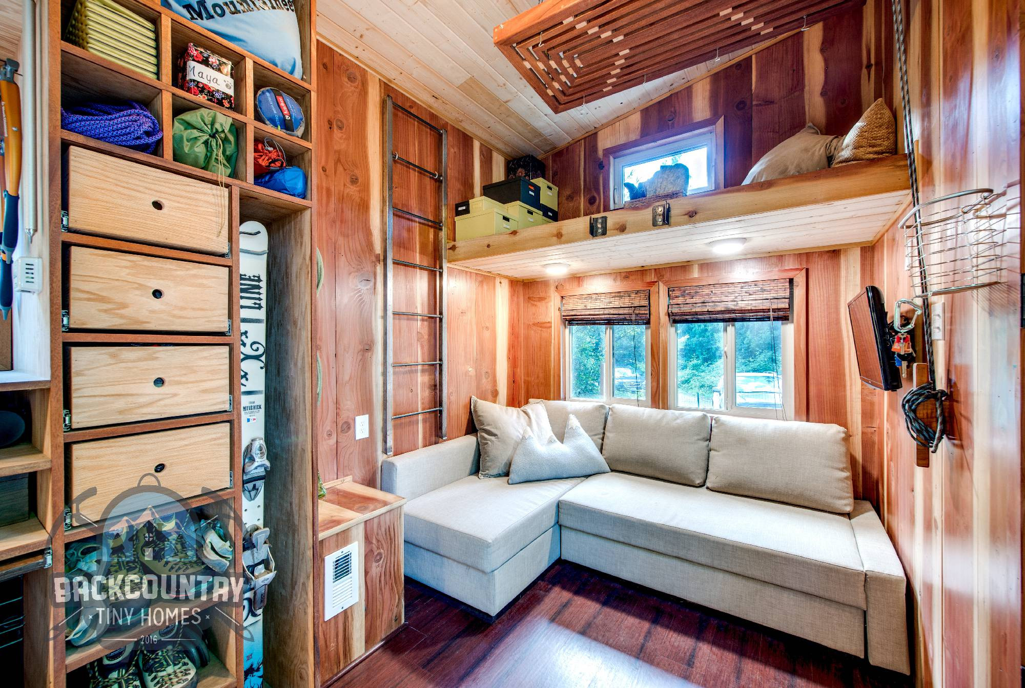 Small House Living Room
 Luke & Tina s Basecamp Tiny House Tiny House Design