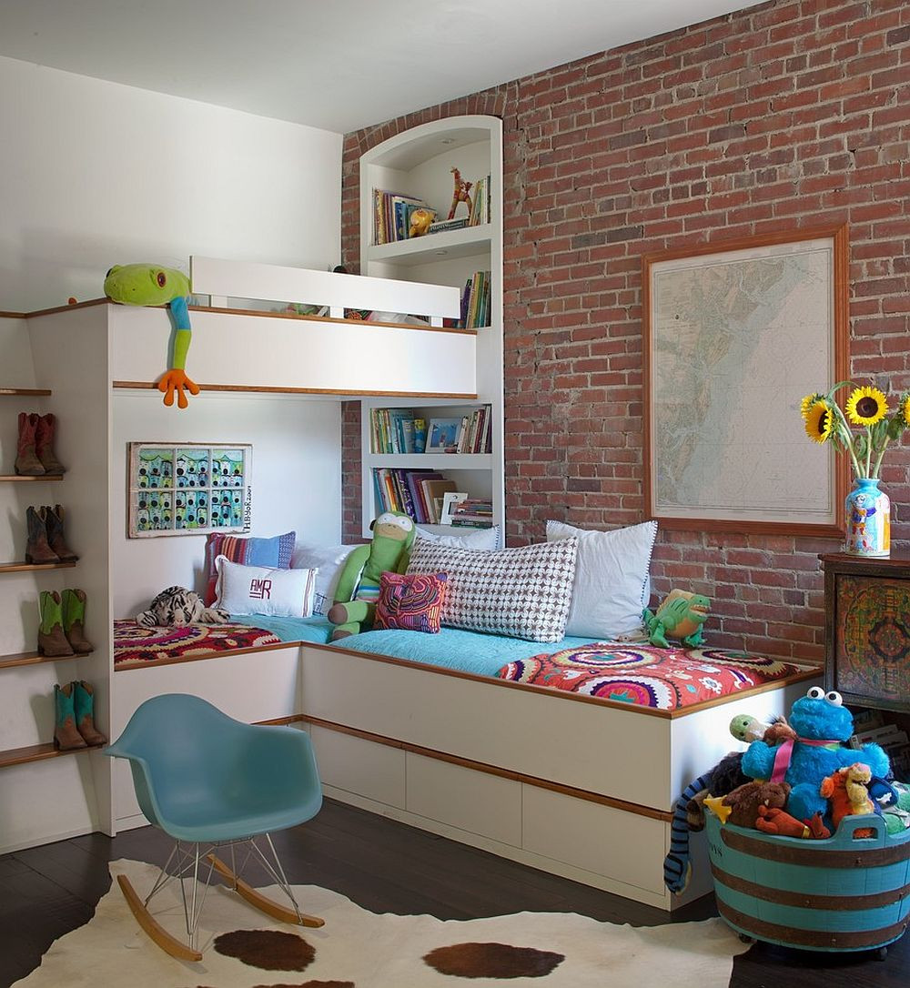 Small Kids Bedroom
 25 Vivacious Kids’ Rooms with Brick Walls Full of Personality