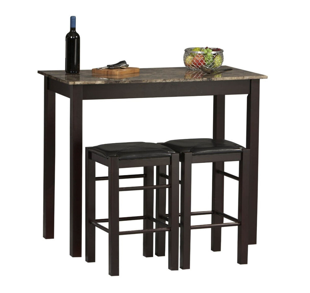 Small Kitchen Bar Table
 Small Kitchen Table with Stools Tall Set for 2 High